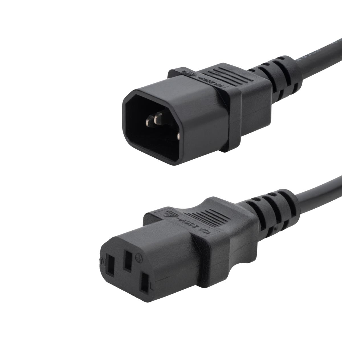 COMPUTER GEAR Iec Mains Extension Cable - Iec C14 Male To Iec C13 Female 10m