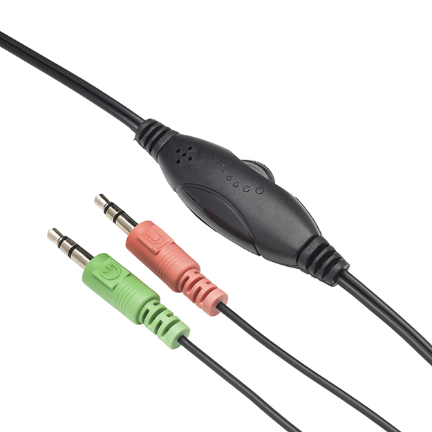 COMPUTER GEAR HP530 STEREO PC ON-EAR HEADSET BLACK/RED