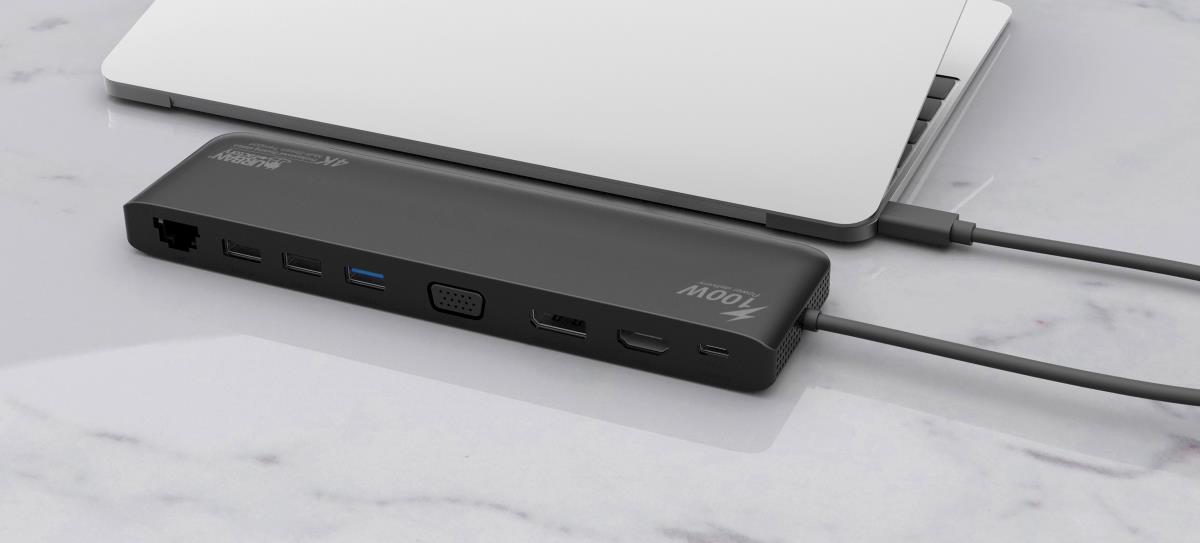 URBAN FACTORY Docking Station - USB-c Multi Display 4k 100w