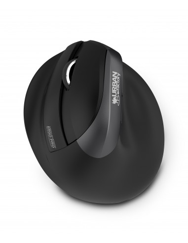 URBAN FACTORY Ergo Pro - Ergonomic Vertical Bluetooth 5.0 And Wireless 2.4 GHz Mouse For The Left-handed