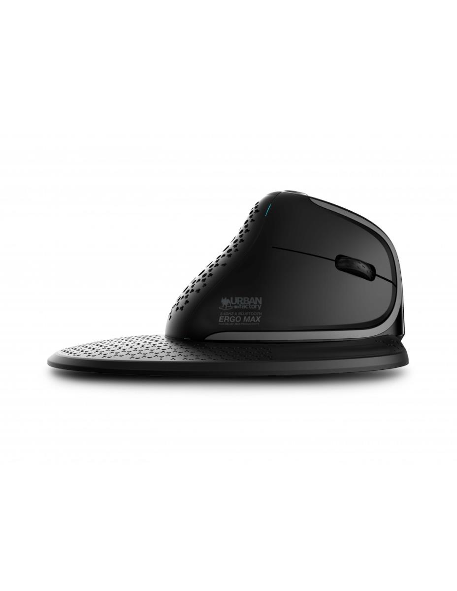 URBAN FACTORY Ergo Max -: Ergonomic Vertical Bluetooth 5.0 / Wireless 2.4 GHz And USB Mouse For The Right-handed