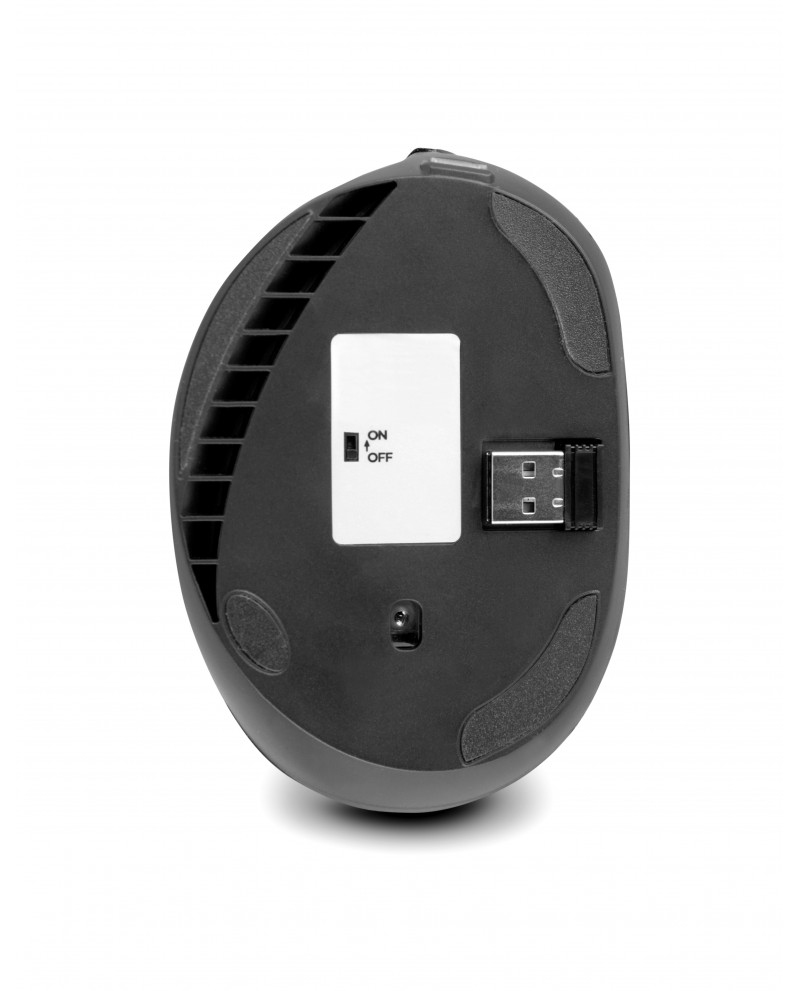 URBAN FACTORY Ergo Pro - Ergonomic Vertical Bluetooth 5.0 And Wireless 2.4 GHz Mouse For The Right-handed