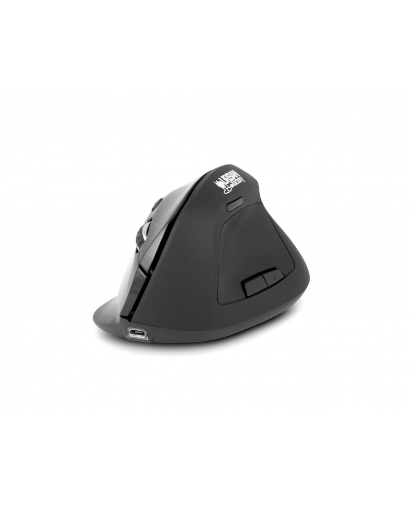 URBAN FACTORY Ergo Pro - Ergonomic Vertical Bluetooth 5.0 And Wireless 2.4 GHz Mouse For The Right-handed