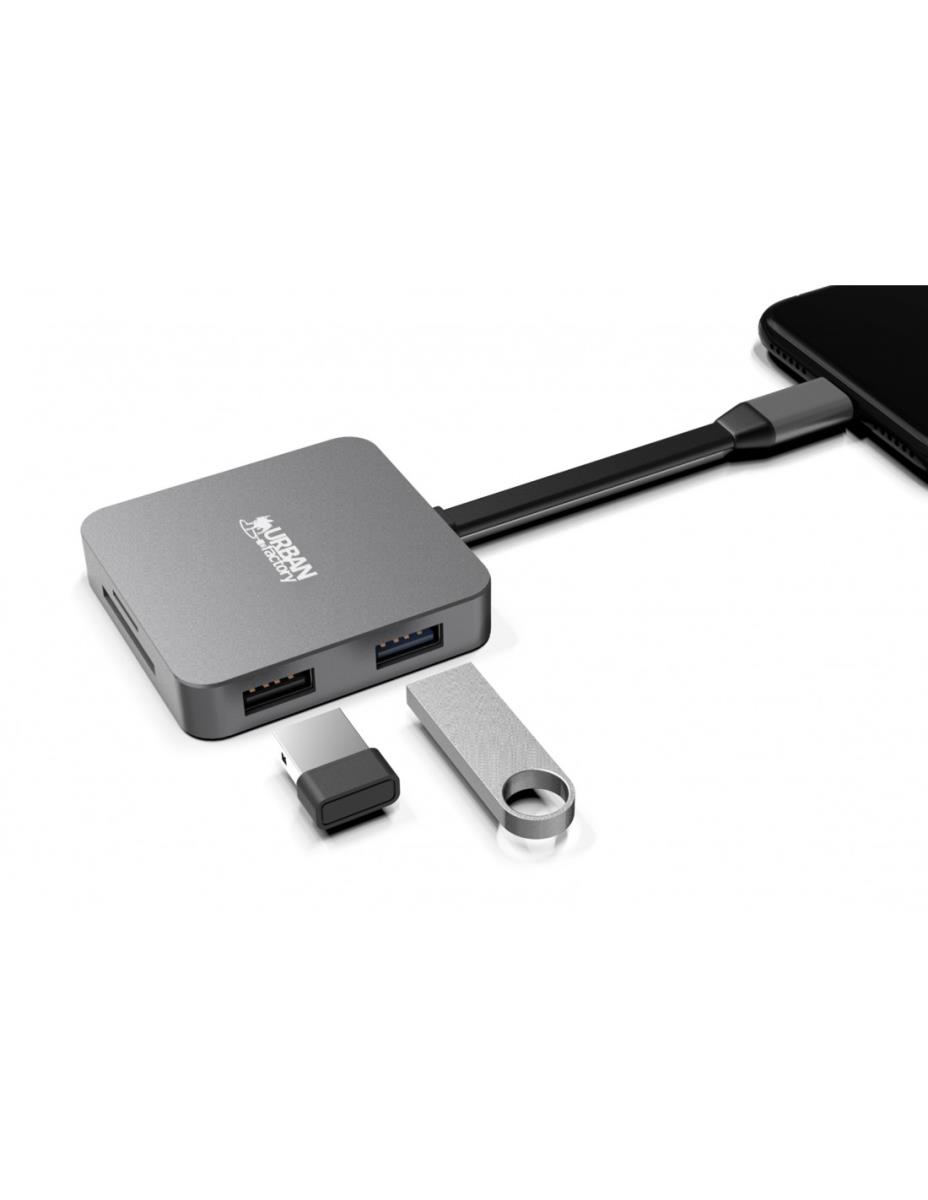 URBAN FACTORY Dock Station - Hubee Light - 100w USB-c Mini Station