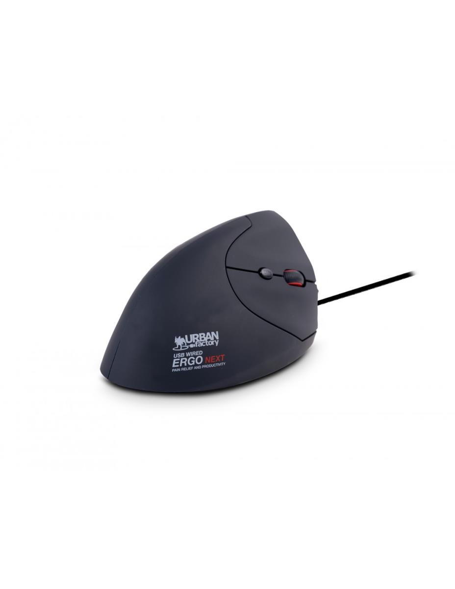 URBAN FACTORY Ergo Next - Ergonomic Vertical Wired Mouse For The Right-handed