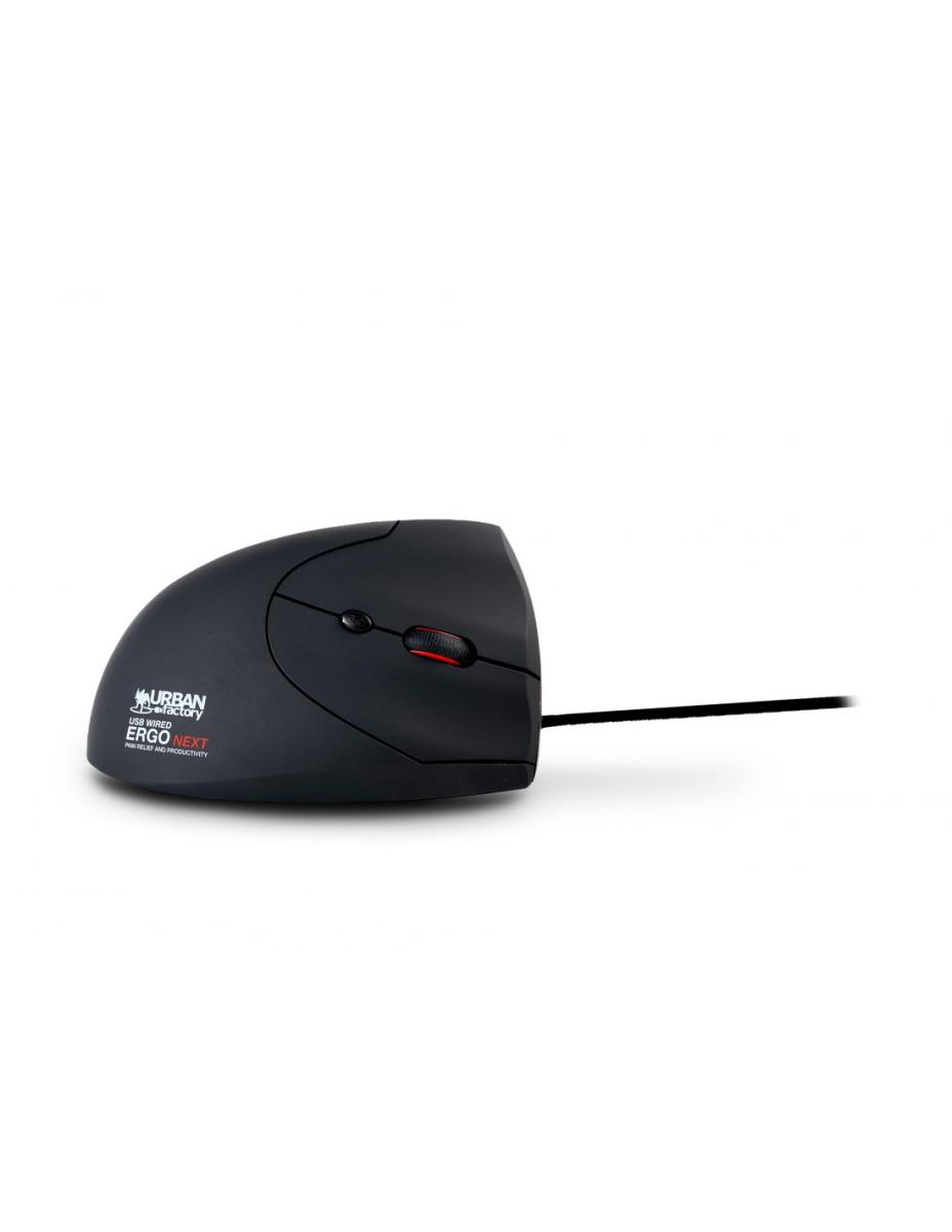 URBAN FACTORY Ergo Next - Ergonomic Vertical Wired Mouse For The Right-handed