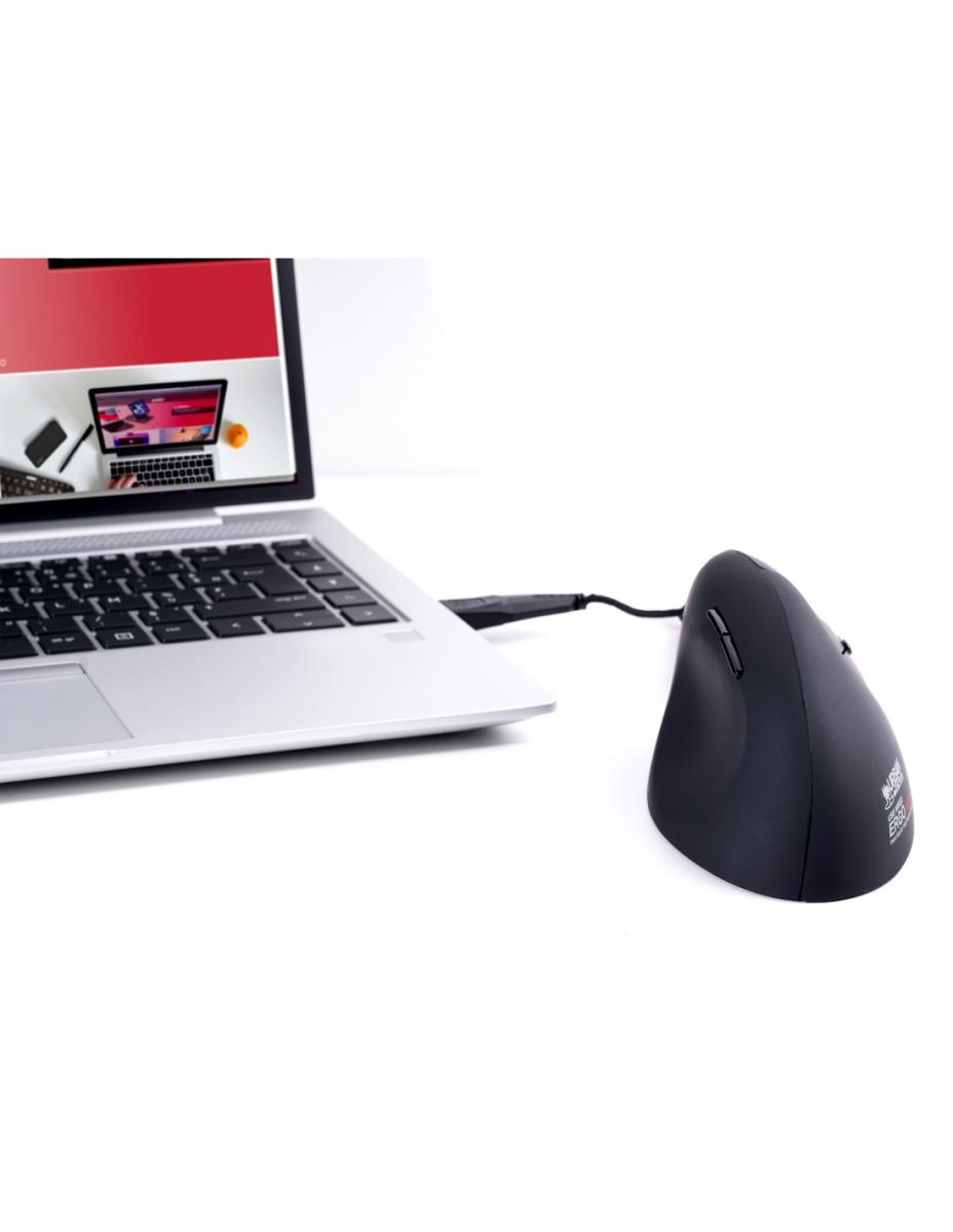 URBAN FACTORY Ergo Next - Ergonomic Vertical Wired Mouse For The Right-handed