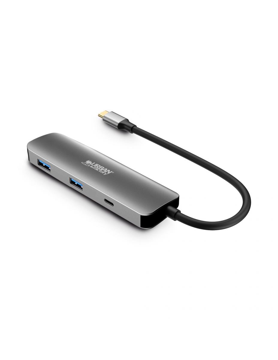 URBAN FACTORY Hubee Hub - 4 In 1 USB-c With 2 USB-a/1 Hdmi 4k And 1 USB-c 100w