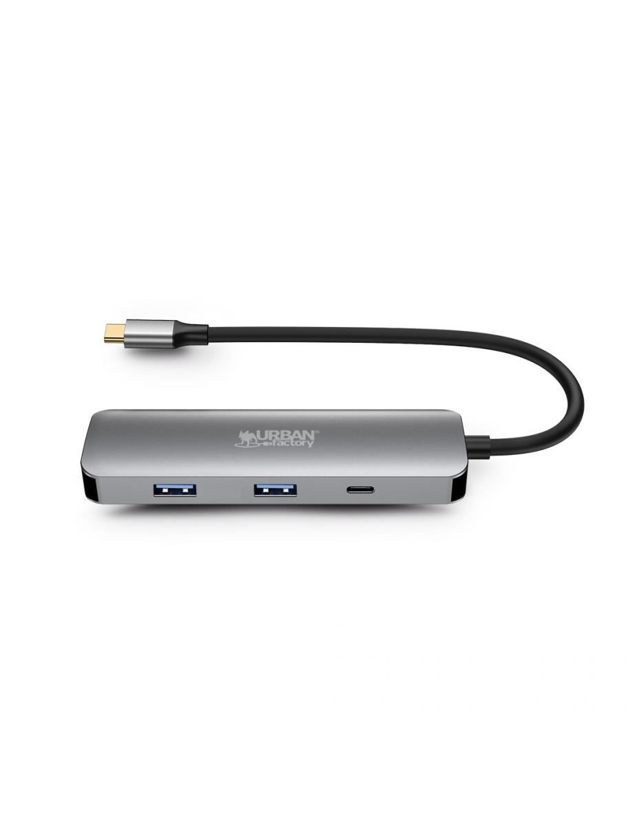 URBAN FACTORY Hubee Hub - 4 In 1 USB-c With 2 USB-a/1 Hdmi 4k And 1 USB-c 100w