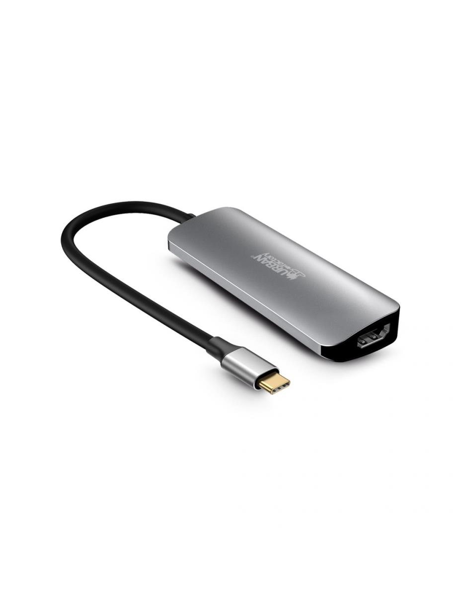 URBAN FACTORY Hubee Hub - 4 In 1 USB-c With 2 USB-a/1 Hdmi 4k And 1 USB-c 100w