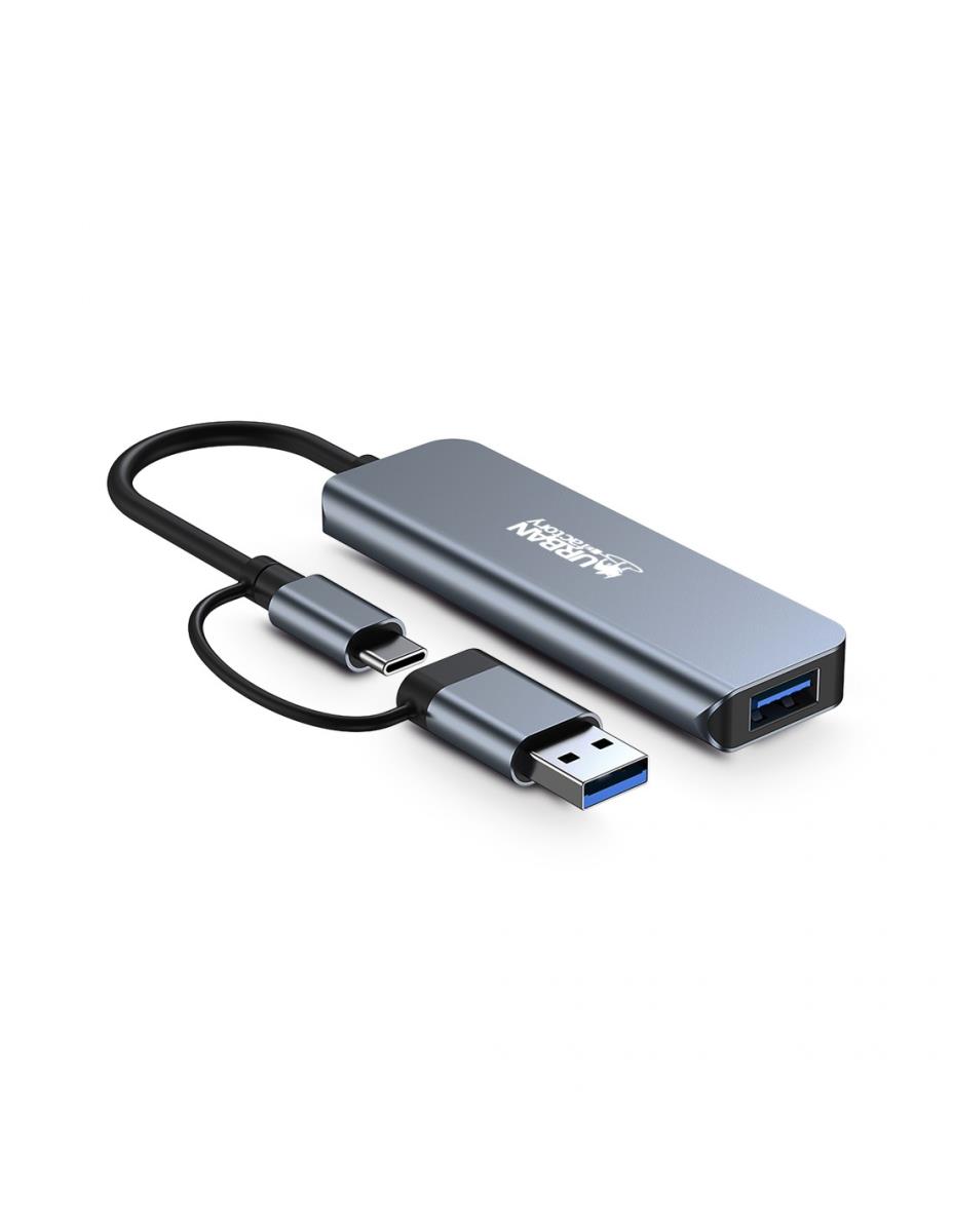 URBAN FACTORY Hub USB-a/c With 4 Ports USB-a 3