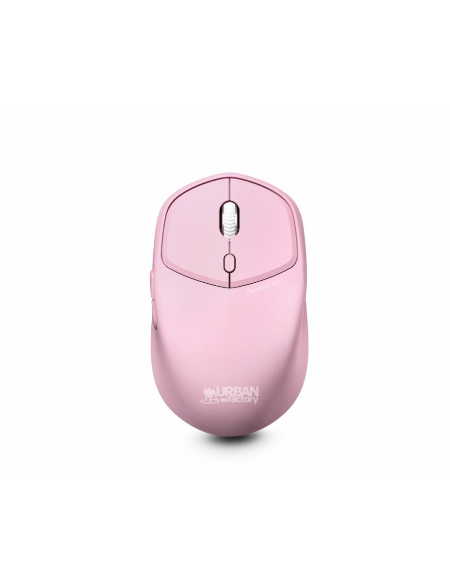 URBAN FACTORY Mouse - Bluetooth 5.0 - 1600dpi - Ambidextrous - Light Pink