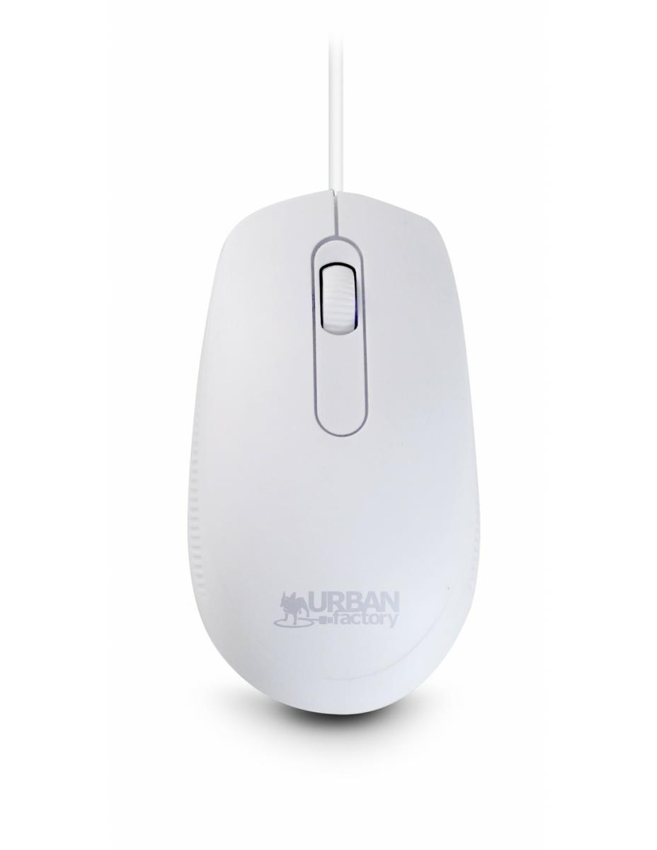 URBAN FACTORY Mouse - Wired USB-a - 1200dpi - Whit
