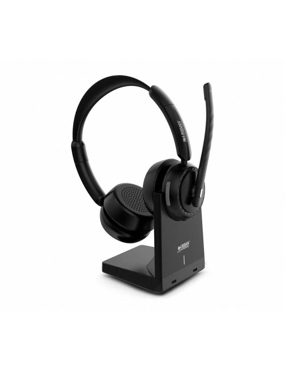 URBAN FACTORY Headset - Movee Max - Bluetooth With Enc Active Noise Canceling And Charging Stand