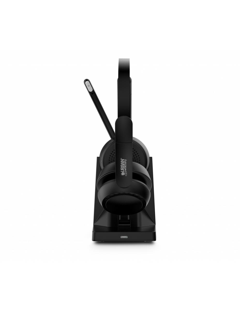 URBAN FACTORY Headset - Movee Max - Bluetooth With Enc Active Noise Canceling And Charging Stand