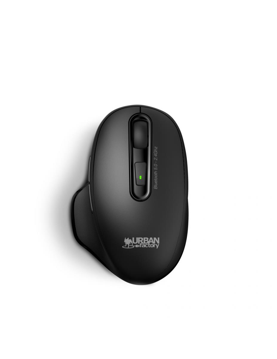 URBAN FACTORY Onlee Pro - Dual Bluetooth & 2.4 GHz Ergonomic Mouse With Rechargeable Battery