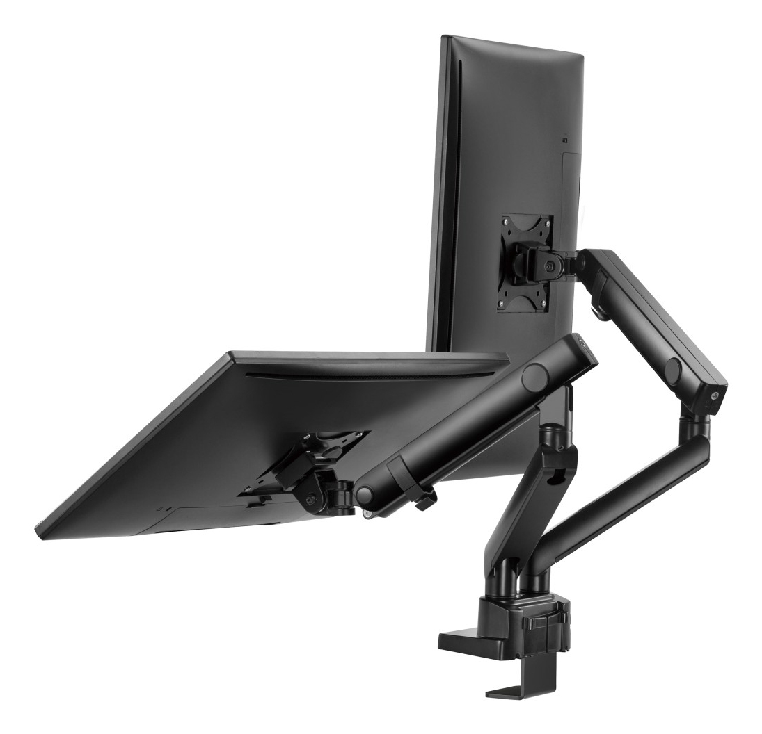 URBAN FACTORY Flexee Dual Spring Dual Monitor Arm - Black