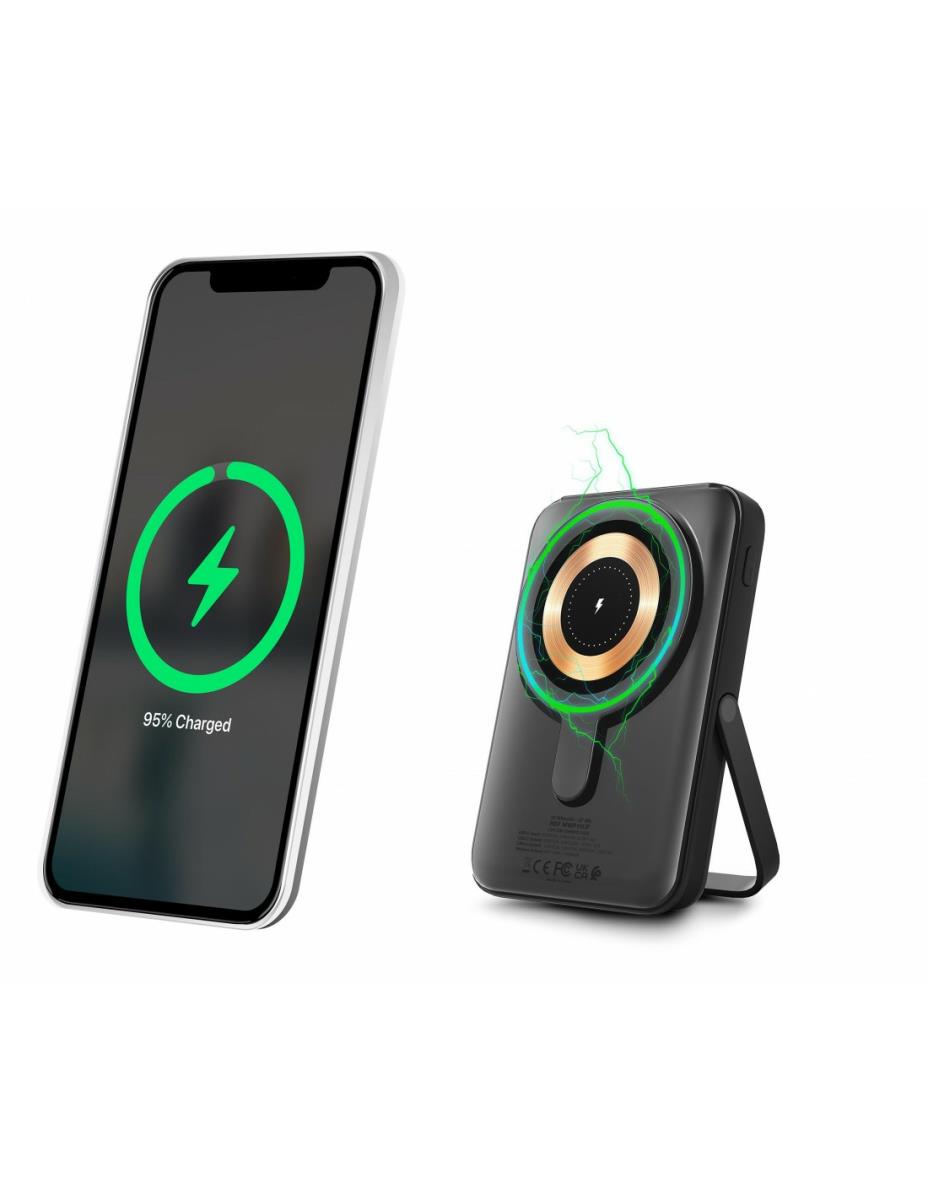 URBAN FACTORY Magnee Power - Wireless Magnetic Universal Powerbank Charcoal Blc