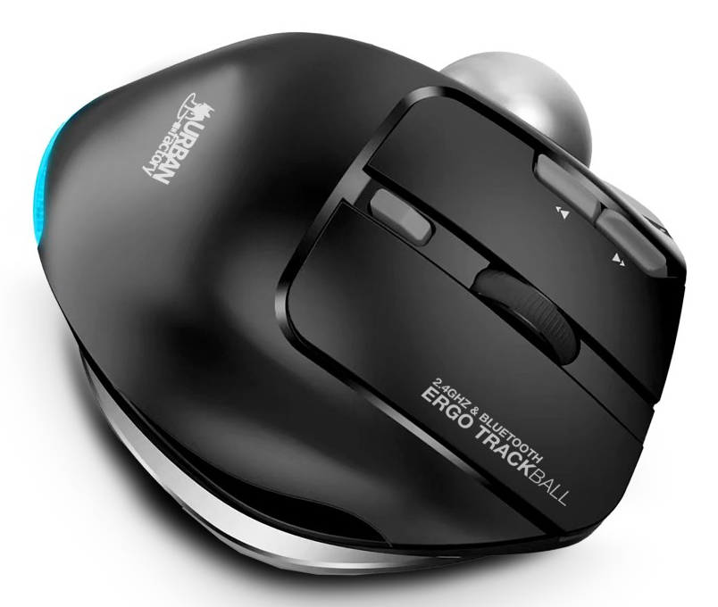 URBAN FACTORY Wireless Mouse - Ergo - Rf - Optical Trackball With Adjustable Tilt