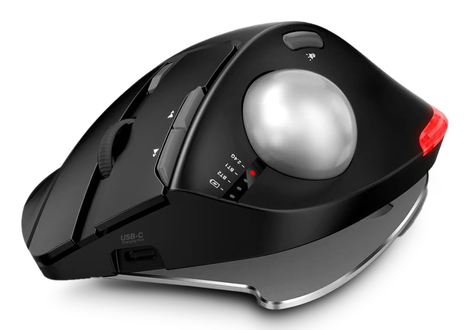 URBAN FACTORY Wireless Mouse - Ergo - Rf - Optical Trackball With Adjustable Tilt