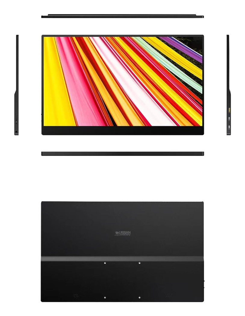 URBAN FACTORY Portable External Monitor - 15.6in - Duplee USB-c Hdmi