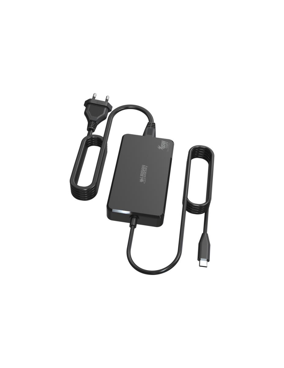 URBAN FACTORY Powee Block -  65w Gan USB-c Charger Europe / Uk