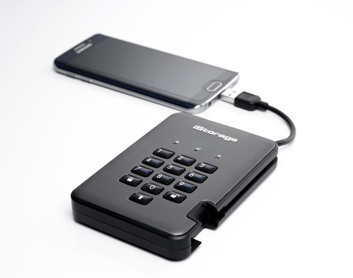 ISTORAGE diskAshur Pro2 256bit 4TB Classified  Graphite