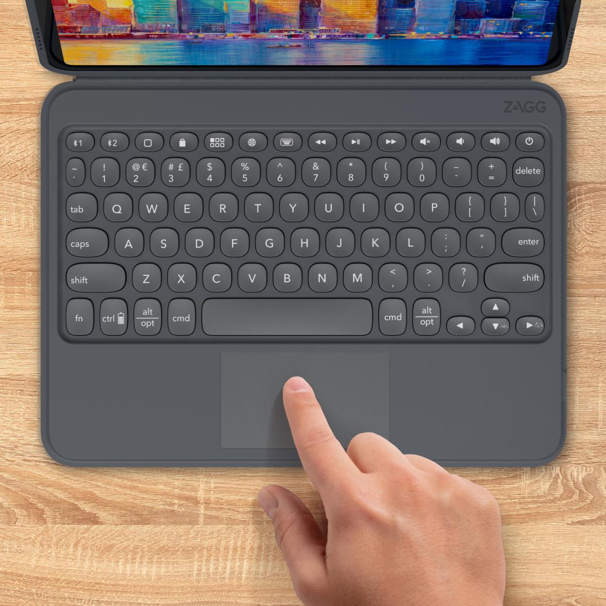 ZAGG Pro Keys Bluetooth Keyboard Case with TrackPad for Apple iPad 10.2in Serie Qwerty Black