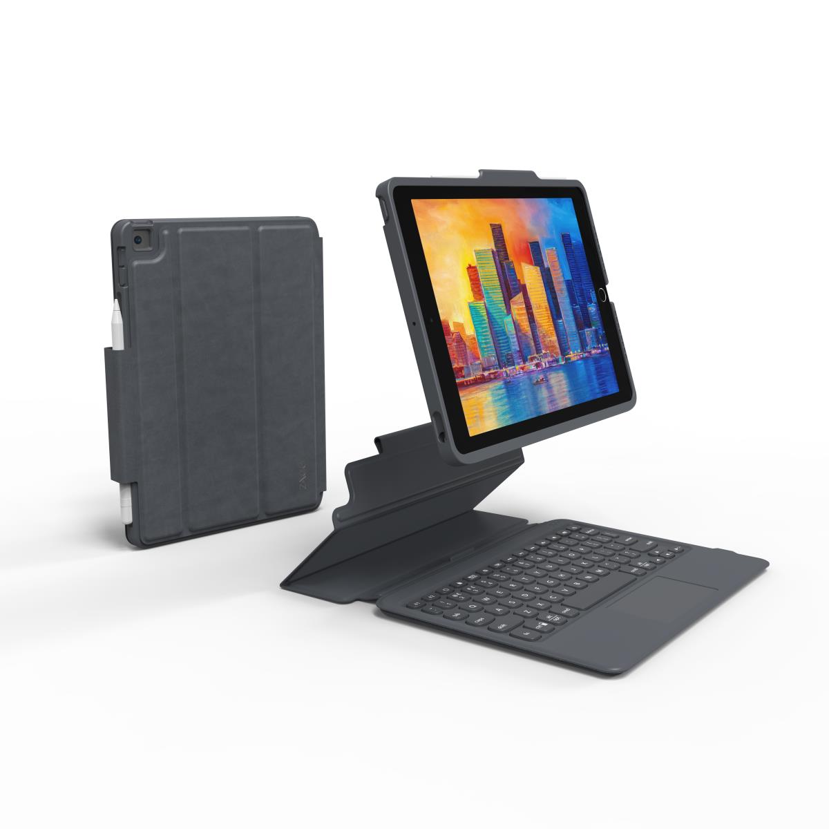 ZAGG Pro Keys Bluetooth Keyboard Case with TrackPad for Apple iPad 10.2in Serie Qwerty Black