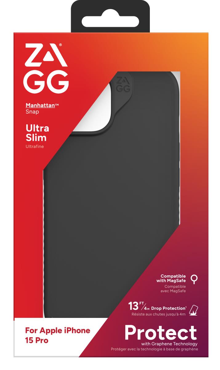 ZAGG Manhattan Snap Case iPhone 15 Pro Black
