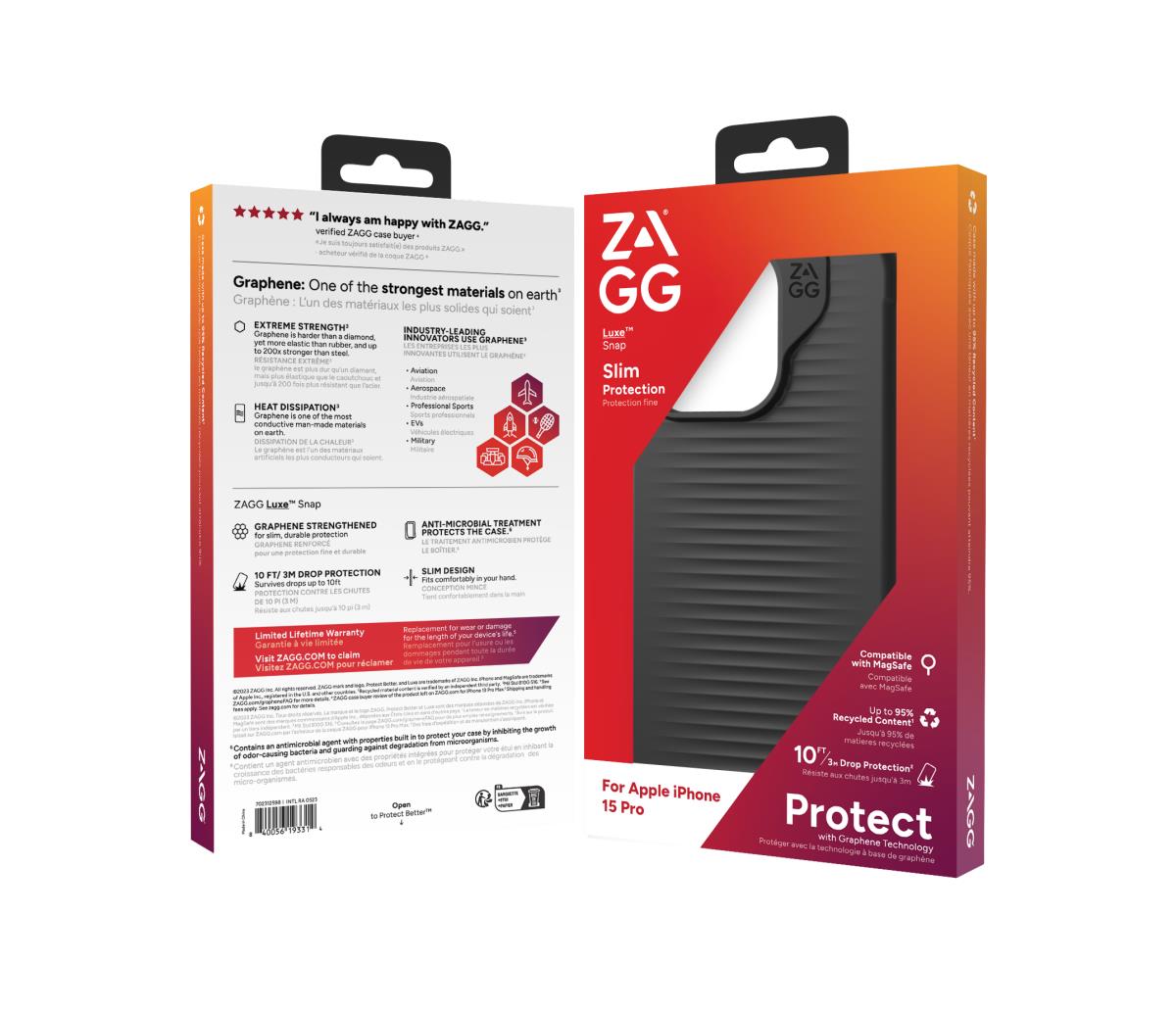 ZAGG Luxe Case iPhone 15 Pro Black