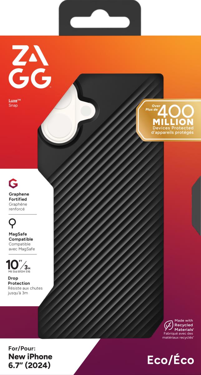 ZAGG Luxe Snap Case Apple iPhone 16 Plus Black