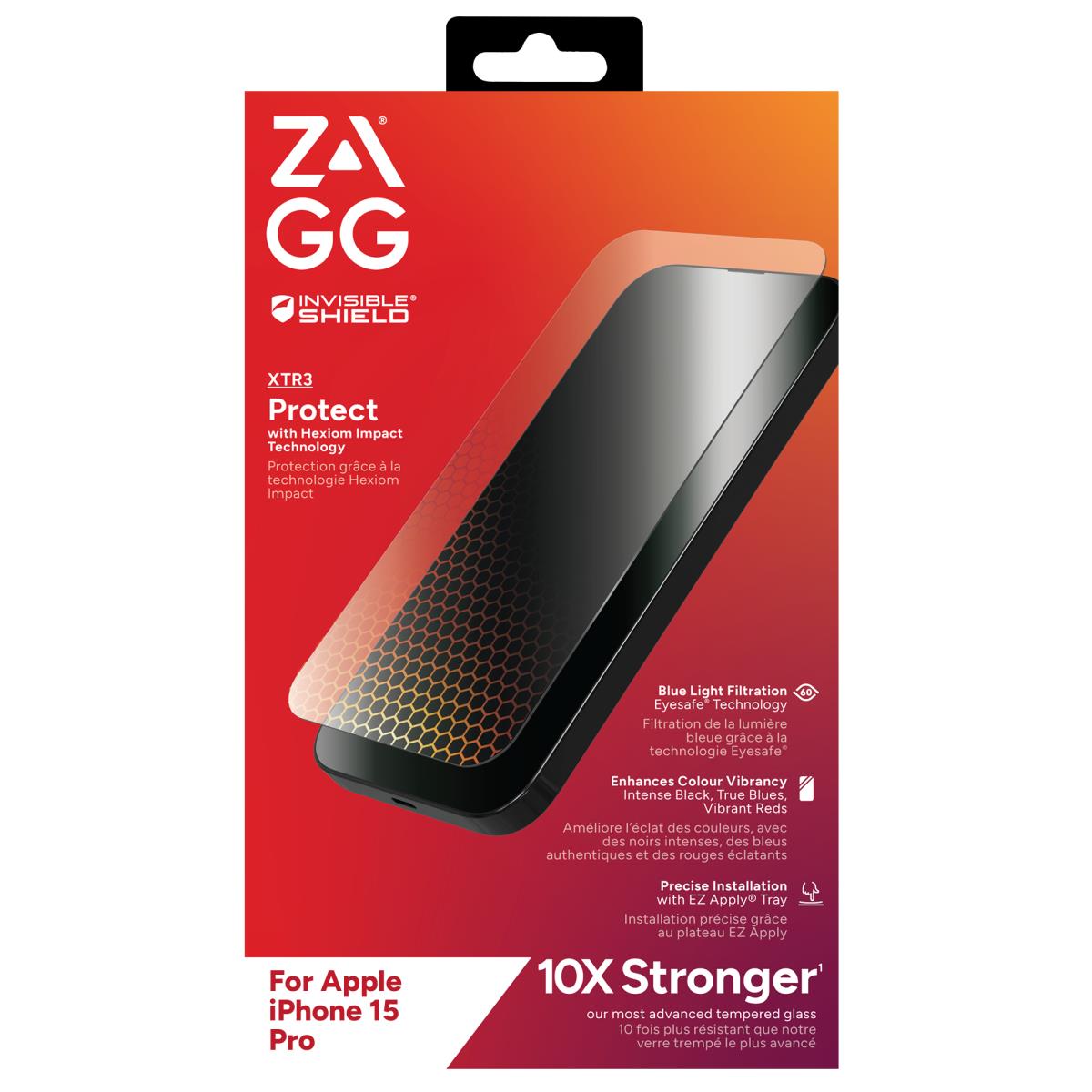 ZAGG Screen Protector 6.1in For IS Glass XTR3 iPhone 15 Pro