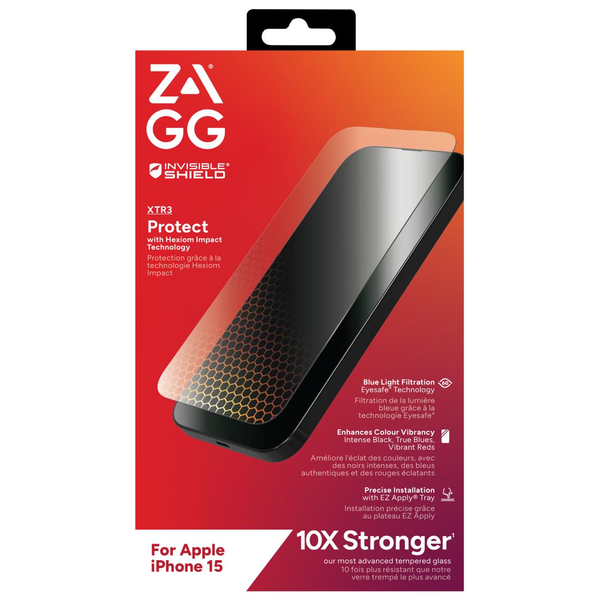 ZAGG Screen Protector 6.1in For IS Glass XTR3 iPhone 15