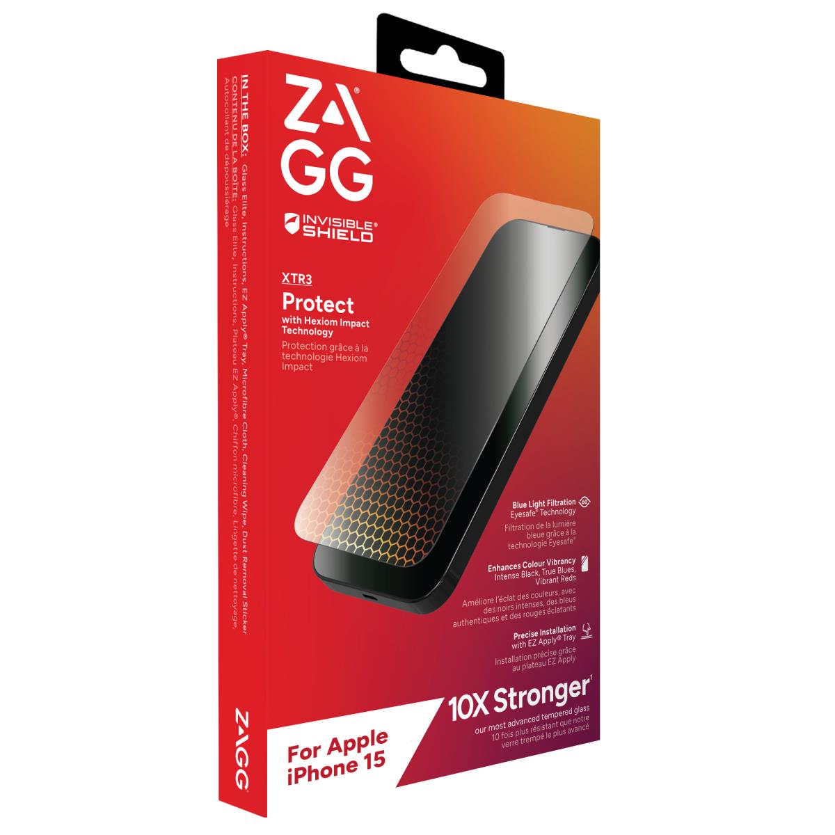 ZAGG Screen Protector 6.1in For IS Glass XTR3 iPhone 15