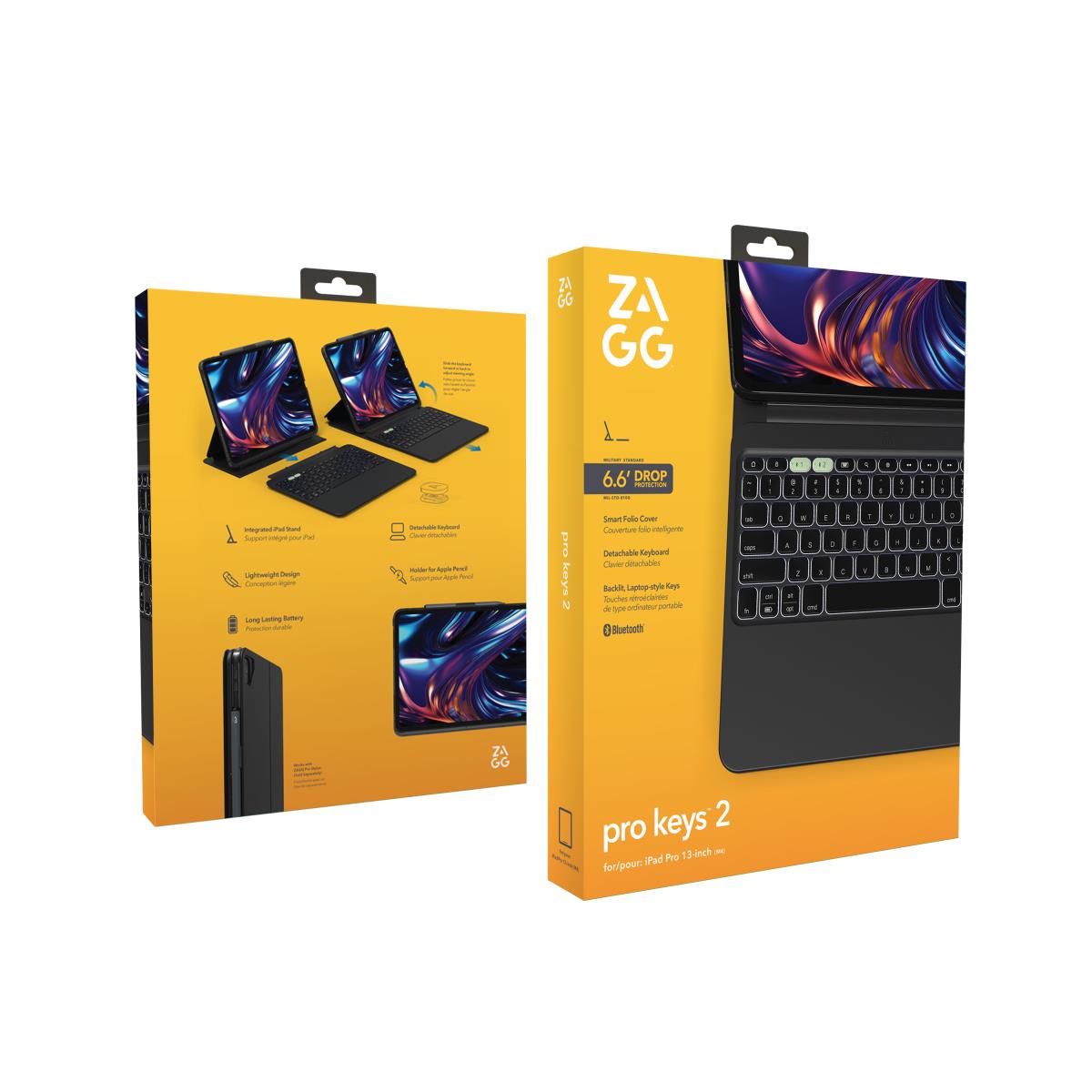 ZAGG Keyboard Pro Keys 2 Apple iPad Pro (m4) 13in Black Qwerty Uk