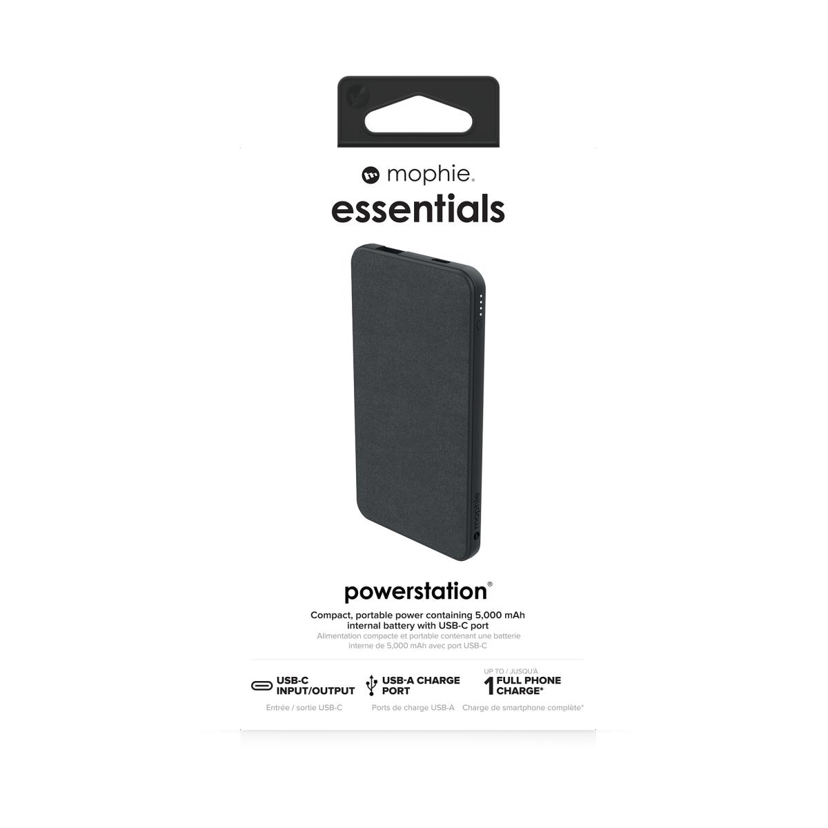 ZAGG Mophie Essentials - Power Bank - 5000 Mah - 2 Output Connectors (USB, 24 Pin USB-c)