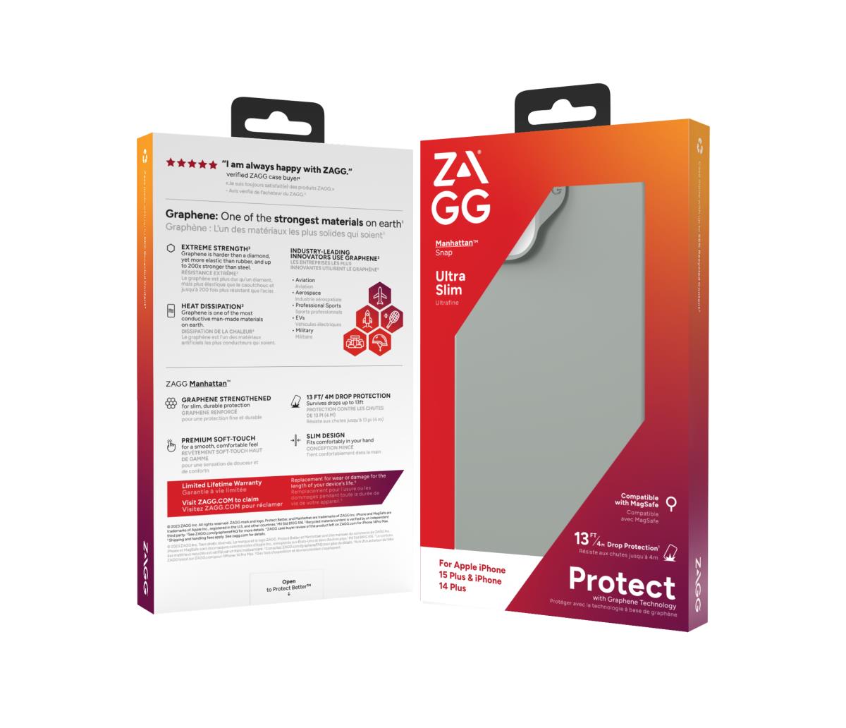 ZAGG Cases Manhattan Snap Apple Wed Lgpl/iPhone 14 Plus Sage