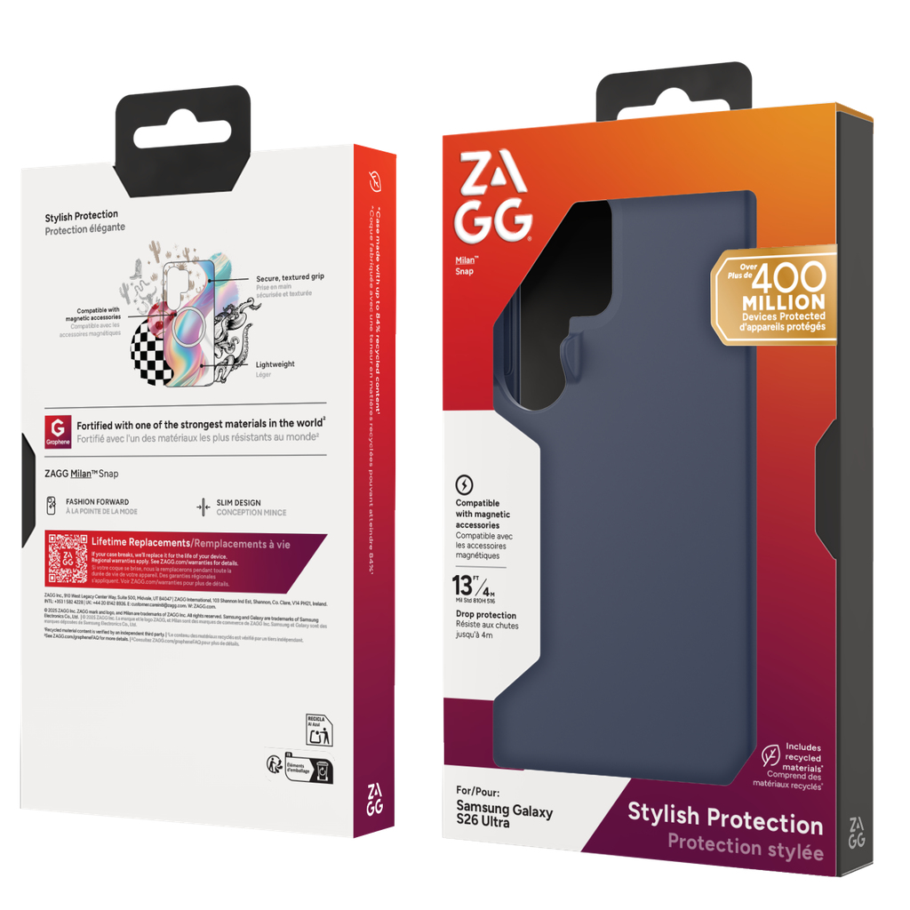 ZAGG Milan Snap Case For Galaxy S26 Ultra Navy