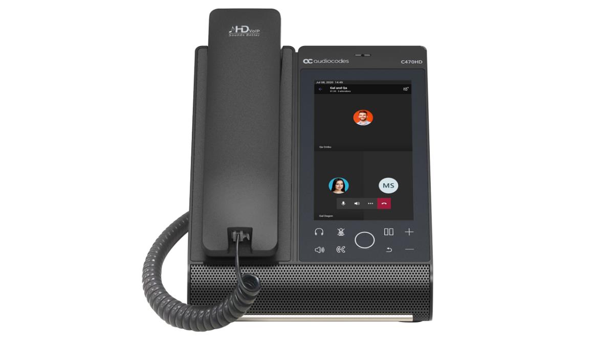 AUDIOCODES IP Phone C470HD Touch Ms Teams PoE GbE Black with Integrated BT and Wi-Fi