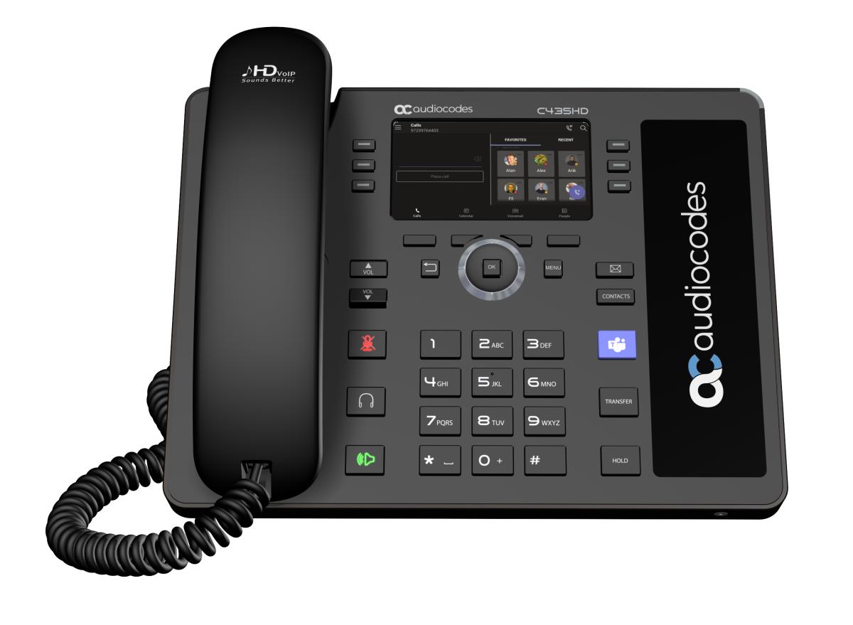 AUDIOCODES Teams C435HD-R IP-Phone PoE GbE Black