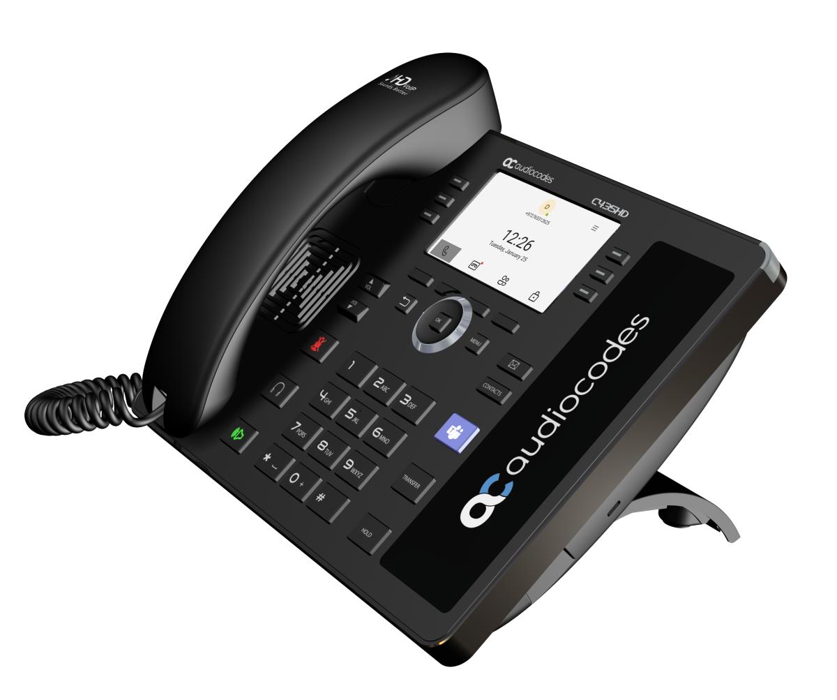 AUDIOCODES Teams C435HD-R IP-Phone PoE GbE Black