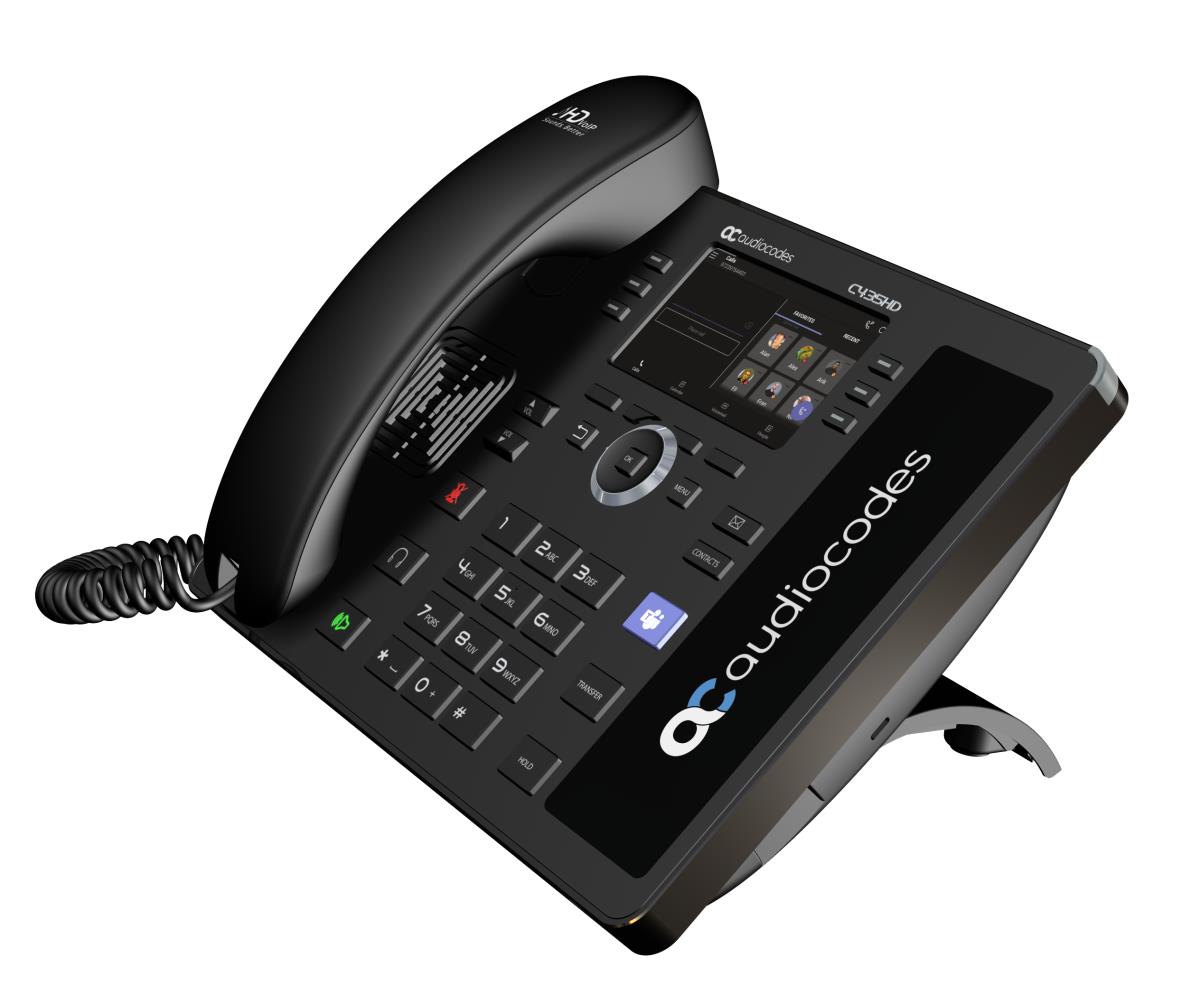AUDIOCODES Teams C435HD-R IP-Phone PoE GbE Black