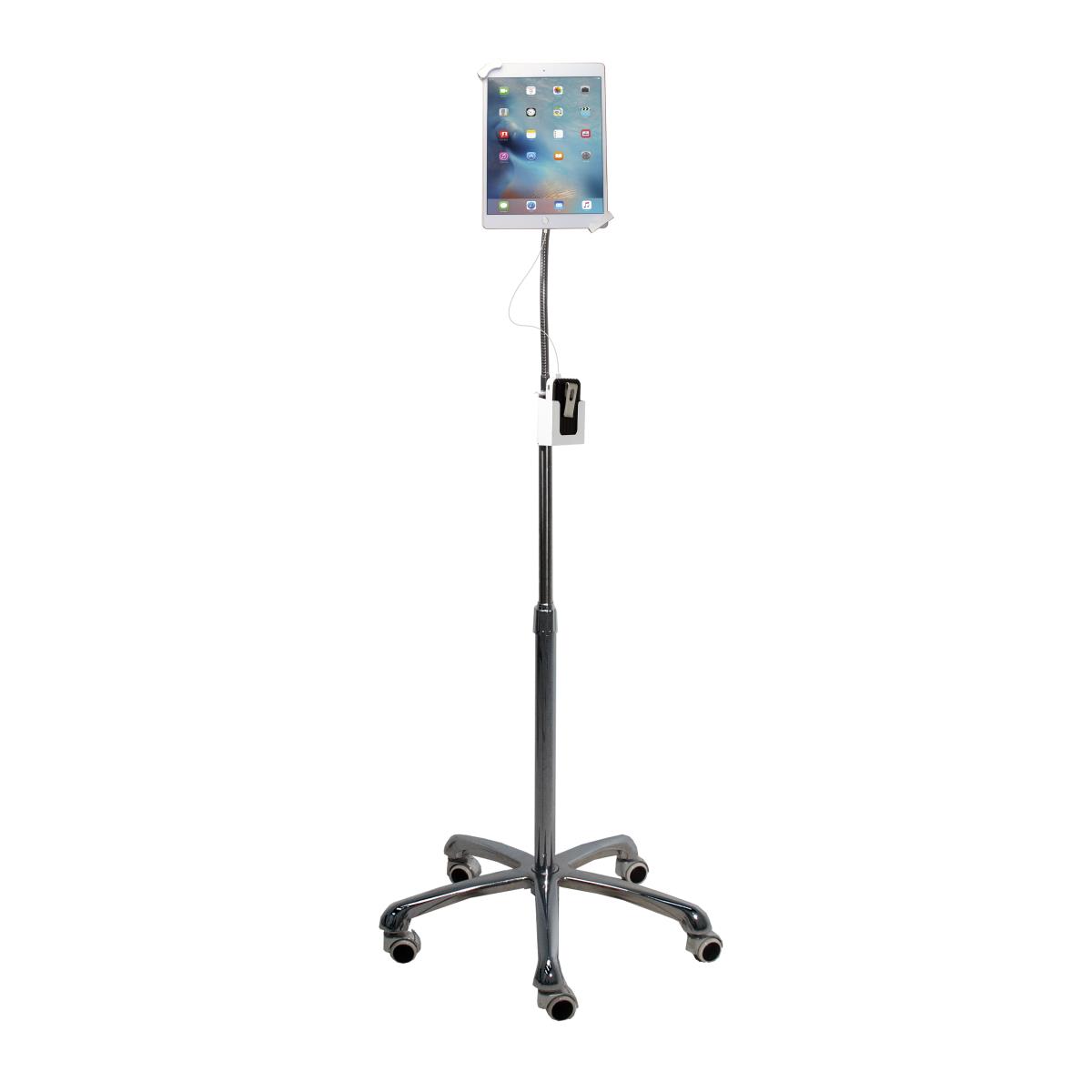 CTA DIGITAL Heavy-duty Security Gooseneck Floor Stand For 7-13 In Tablet