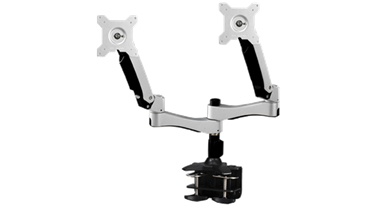 AMER NETWORKS Articulating Dual Monitor Clamp Grommet