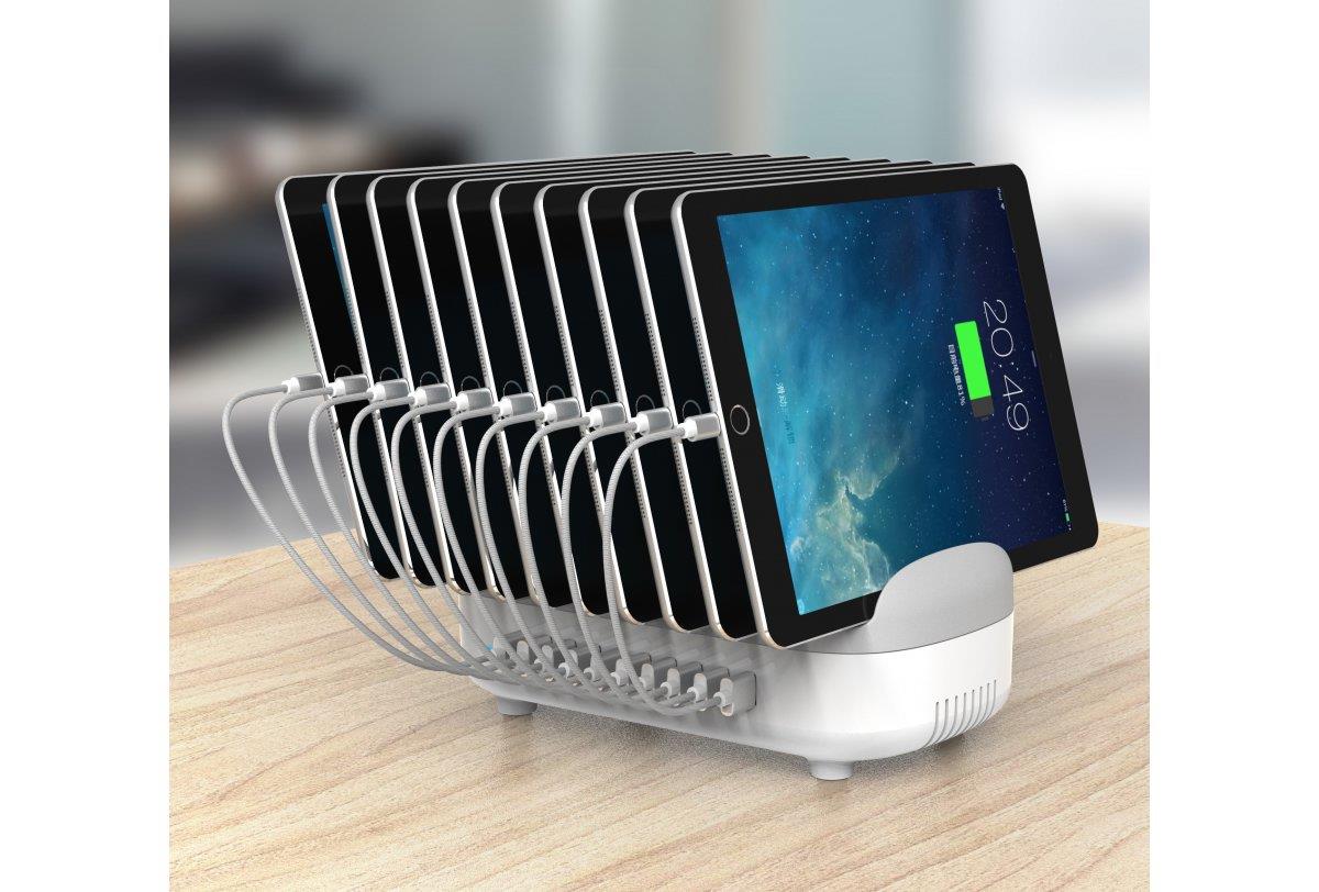 MACLOCKS USB Charging Dock Station 10 Ports - Charging Hub EU Plugs