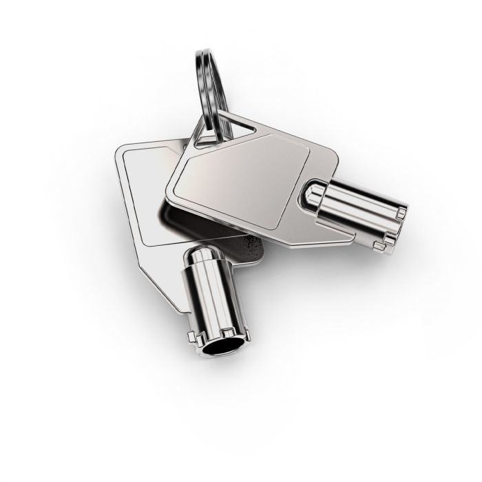 MACLOCKS Dual Head Coiled Cable Keyed Lock