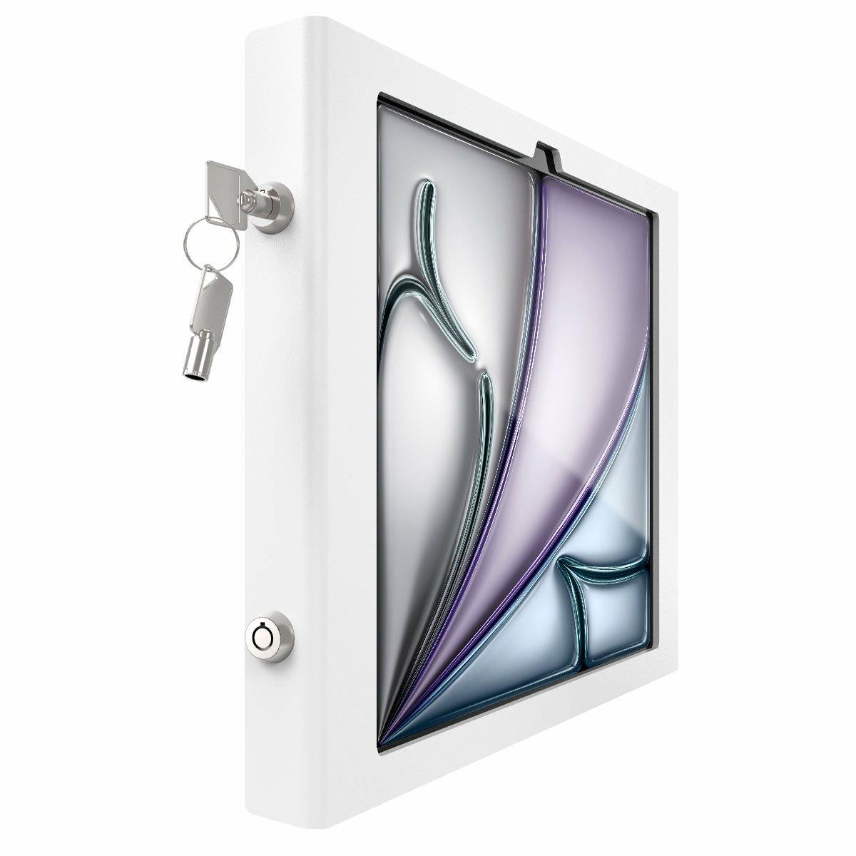MACLOCKS iPad Air M2 13in (2024), Apex Secured Enclosure Wall Mount - White