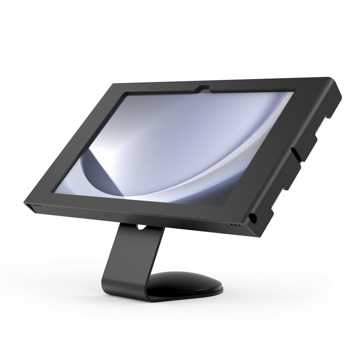 MACLOCKS Bundle / VESA Fixed 45 Degree Core Counter Stand or Wall Mount + Swell Secured Enclosure Wall Mount for Galaxy Tab A9+ - Black (locked with screws)