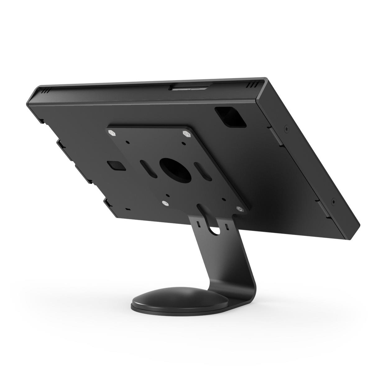 MACLOCKS Bundle / VESA Fixed 45 Degree Core Counter Stand or Wall Mount + Swell Secured Enclosure Wall Mount for Galaxy Tab A9+ - Black (locked with screws)